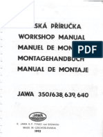 Jawa Workshop Manual 250 Model 353 350 Model 354