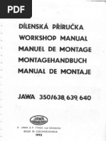 Jawa Workshop Manual 250 Model 353 350 Model 354