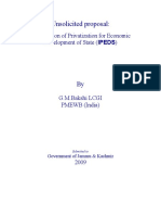 Unsolicited Proposal:: Initialization of Privatization For Economic Development of State (IPEDS)