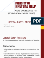 Geotechnical Engineering - Ii (Foundation Engineering) : Lateral Earth Pressure