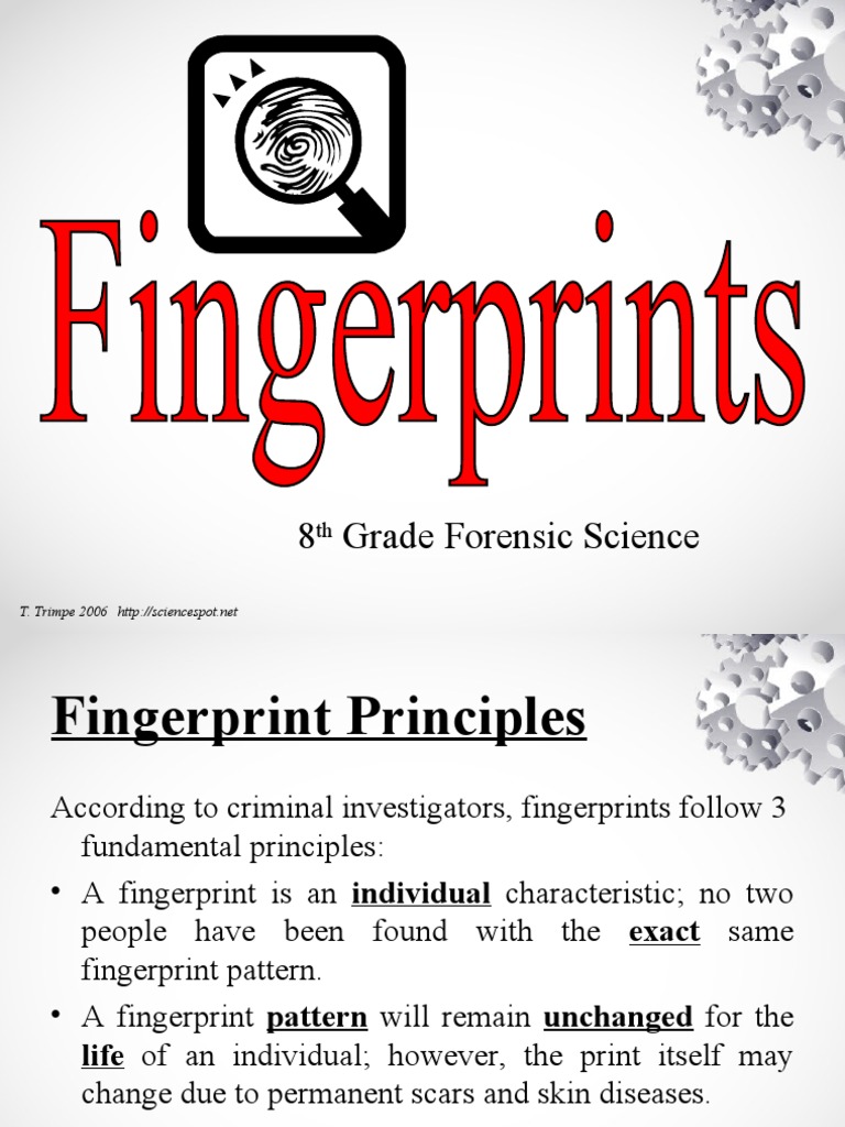 Fingerprint Principles for Forensics | PDF | Fingerprint | Hand