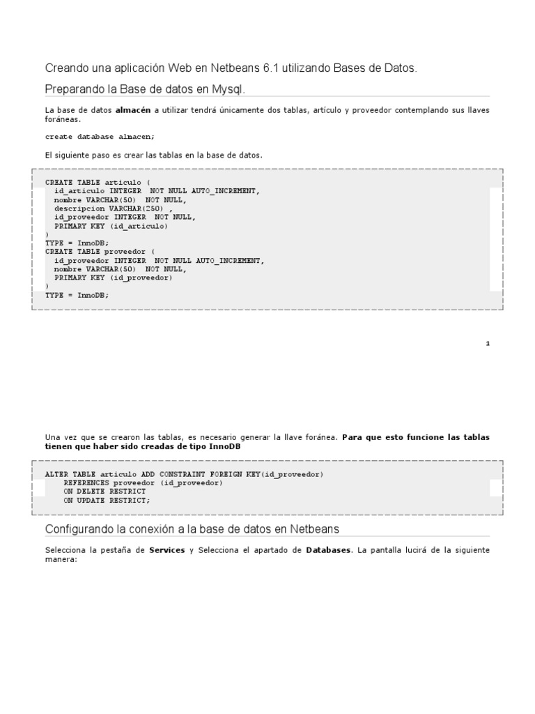 Aplicación Web con Base de Datos en Java | PDF | Java (lenguaje de ...