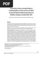 Características Clínicas, Neuropsicológicas y Sociodemográficas de Niños Varones Con Déficit de Atenciónhiperactividad de Tipo Inatento en Colombia