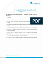 Beneficiarios Que Puedes Afiliar A Eps Sanitas PDF