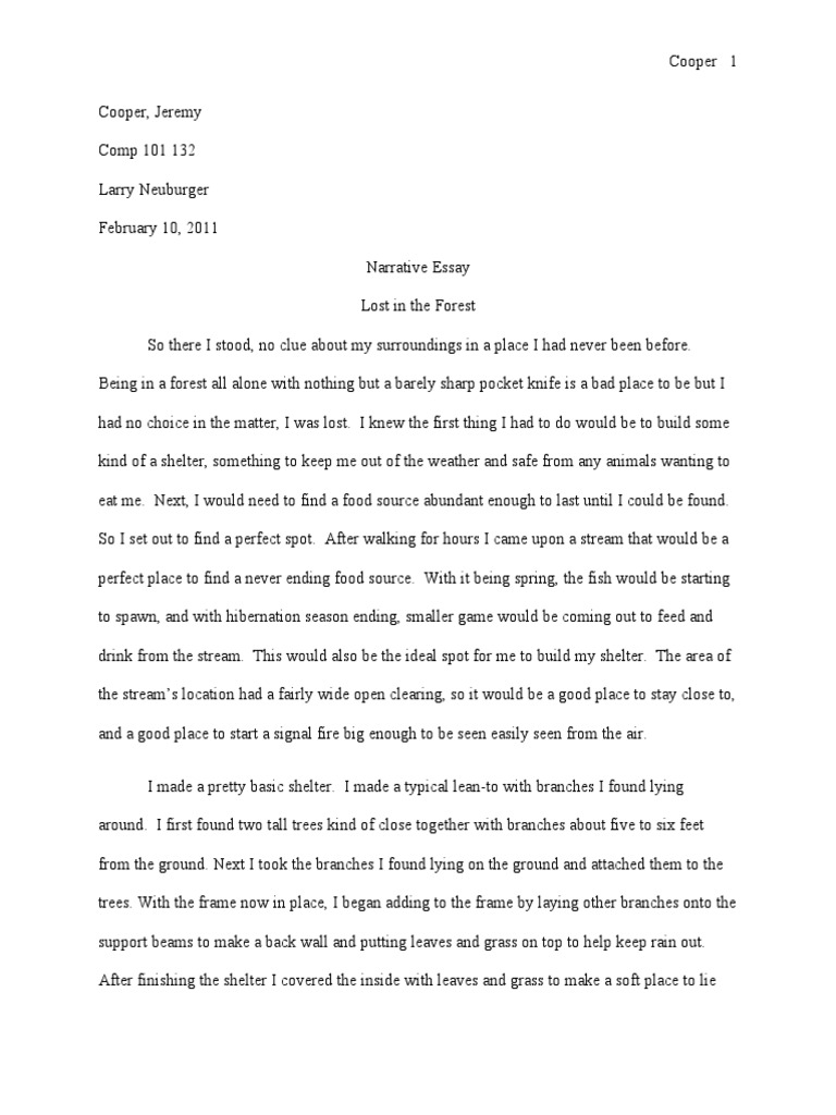 Narrative essay on water breaking