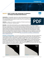 Tech Sheet: Root Causes and Guidelines To Promote Optimized Fastener Performance