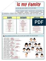 Family Vocabulary Worksheet 1 PDF