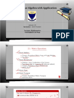 MTH-213: Linear Algebra With Application: Instructor: Zamir Hussain