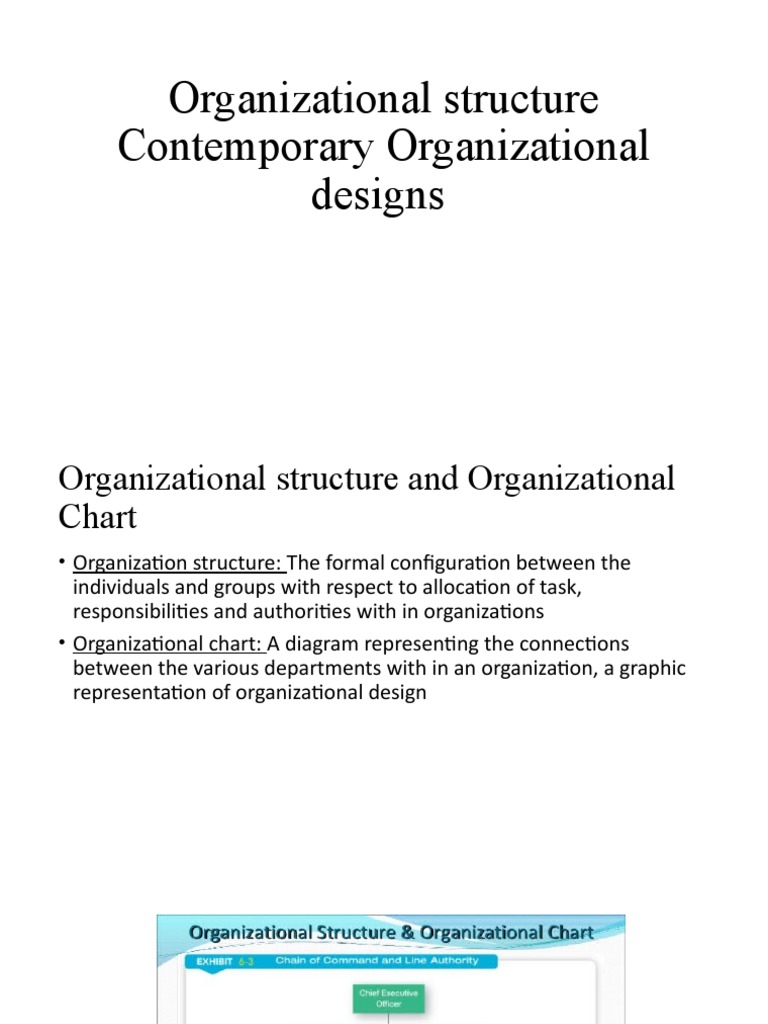 Organizational Structure Contemporary Organizational Designs, PDF, Organizational  Structure