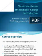 Language Assessment Course Overview