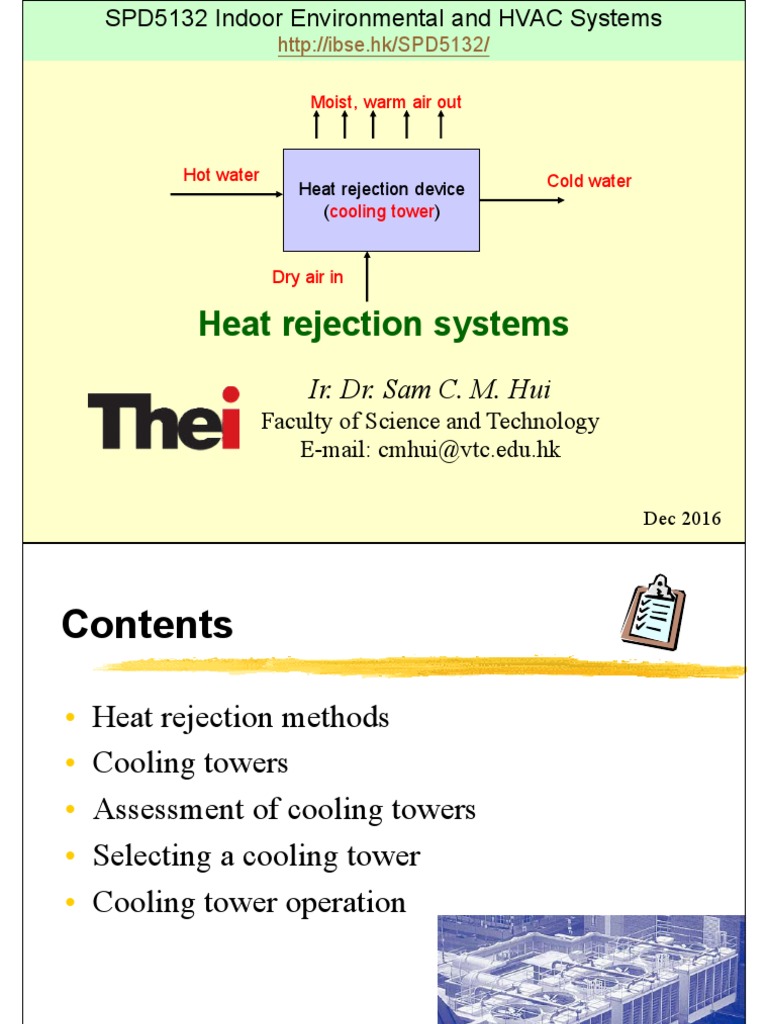 Heat Rejection Systems: Ir. Dr. Sam C. M. Hui | PDF | Air Conditioning ...