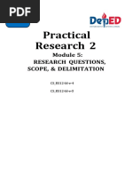 Practical Research 2: Research Questions, Scope, & Delimitation