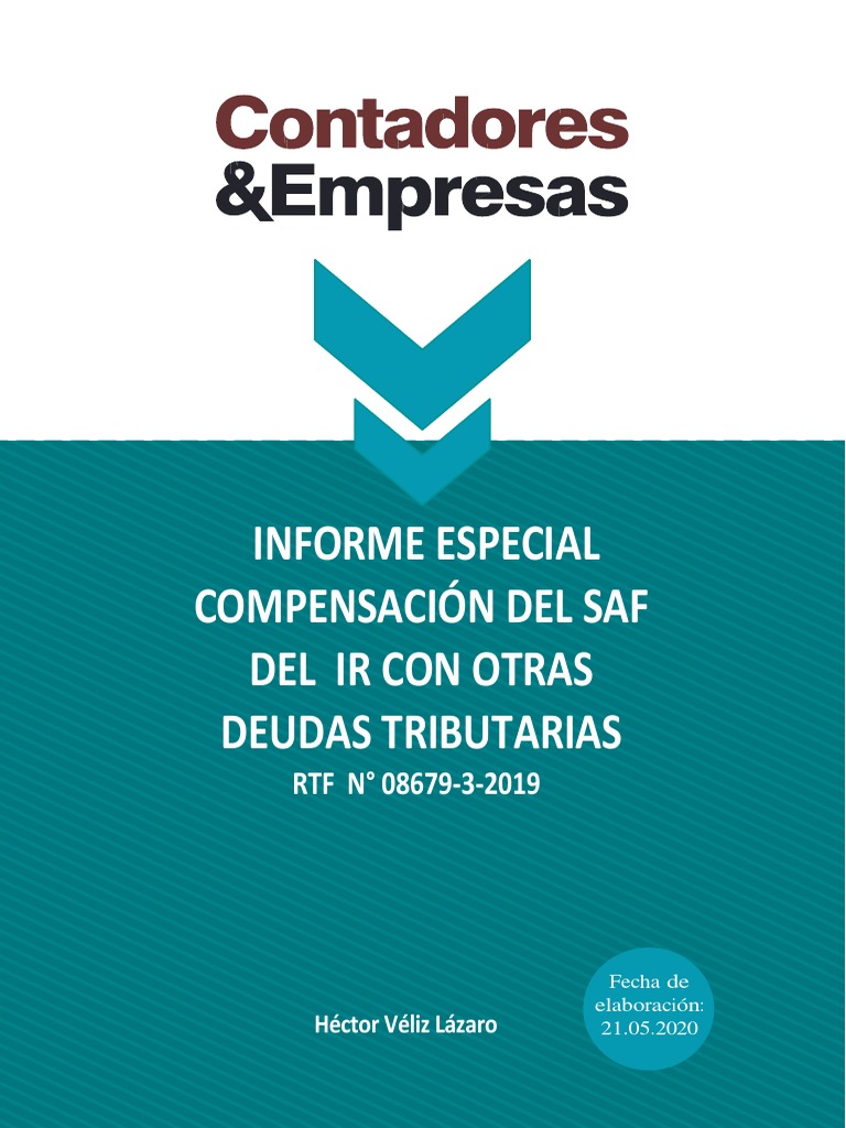 Compensación Del Saldo A Favor Del Impuesto A La Renta Con Otras Deudas ...