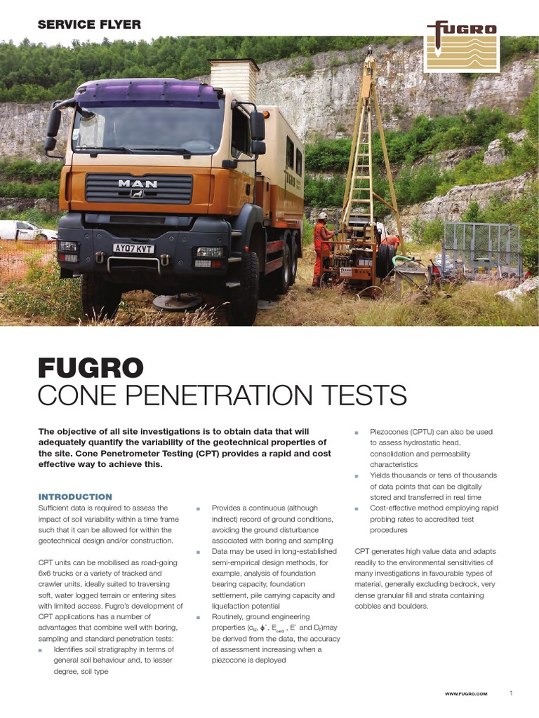 Fugro: Cone Penetration Tests | PDF | Mechanics | Civil Engineering