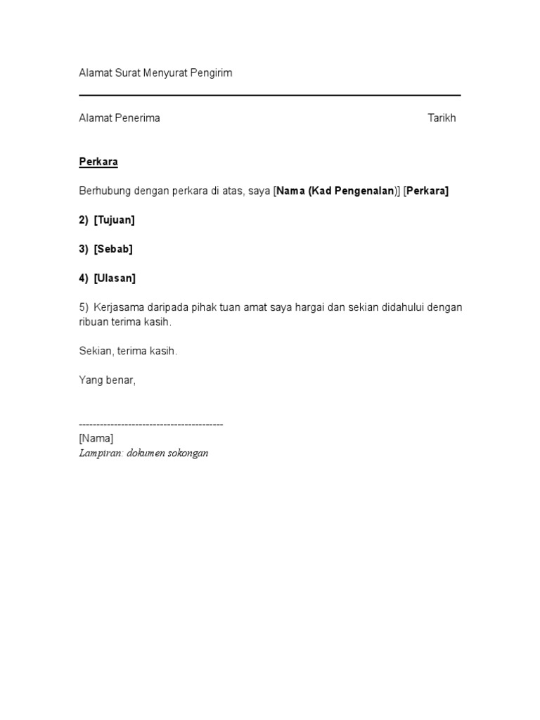 Download 66+ Contoh Surat Formal Terbaik Gratis