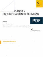 Unidad I - Sem 1 - Generalidades y Especificaciones Técnicas PDF
