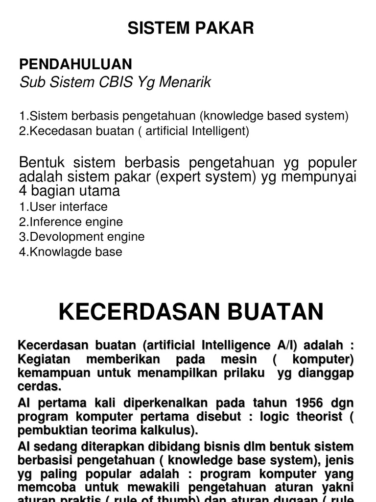 Sistem Pakar | PDF