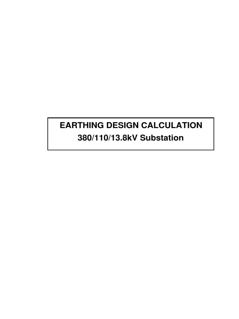 380kV Substation Earthing Design Guide | PDF | Quantity | Power Engineering