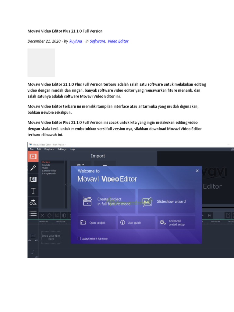 Movavi Video Editor Plus 21 PDF