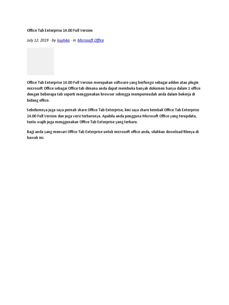 Download Office Tab Enterprise 14.00 | PDF | Bisnis
