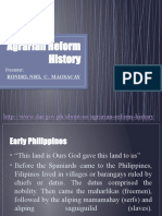 Agrarian Reform History: Rondel Niel C. Magsacay