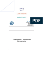 PGP23 - Lean Systems -  Lecture 13 and 14