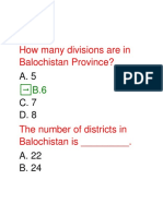 About Balochistan Pakistan Study mcqs3 PDF