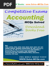 Accounting and Auditing Solved MCQS NTS FPSC PPSC JObs Tests PDF