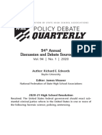 Quarterly: Policy Debate