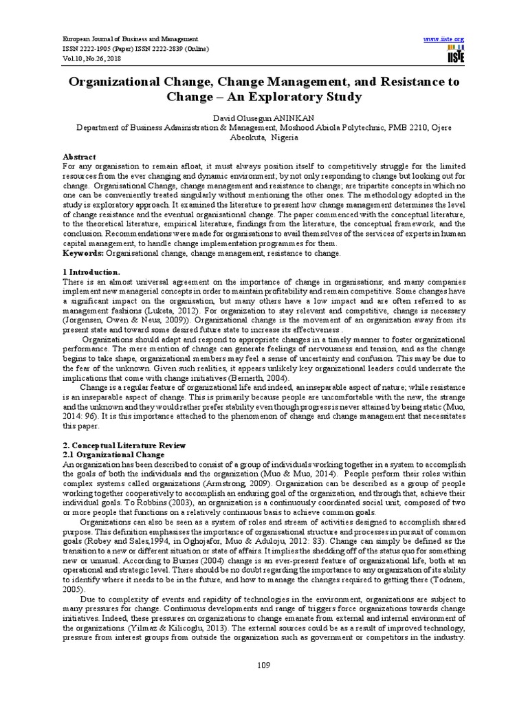 Exploring Organizational Change Dynamics | PDF | Change Management ...