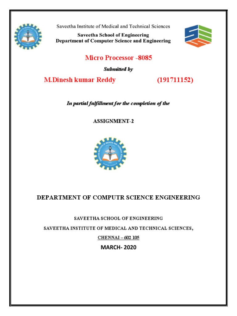 Micro Processor Dinesh | PDF | Central Processing Unit | Input/Output