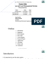 Solar Charge and Load Management System Presented By-: Project Tittle