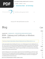 RDS Gateway and Certificates On Windows Server 2012