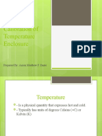 Calibration of Temperature Enclosure