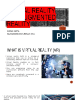 Virtual Reality and Augmented Reality 