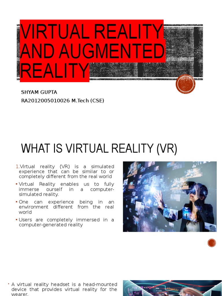 Virtual Reality and Augmented Reality | PDF | Augmented Reality ...