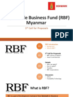 Responsible Business Fund (RBF) Myanmar: 5 Call For Proposals