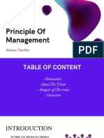 Principle of Management: Manan Chachra