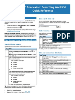 Oclc Connexion: Searching Worldcat Quick Reference