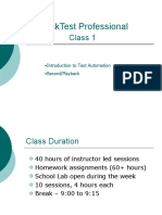 Quicktest Professional: Class 1