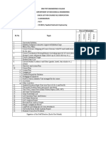 Course File Check List