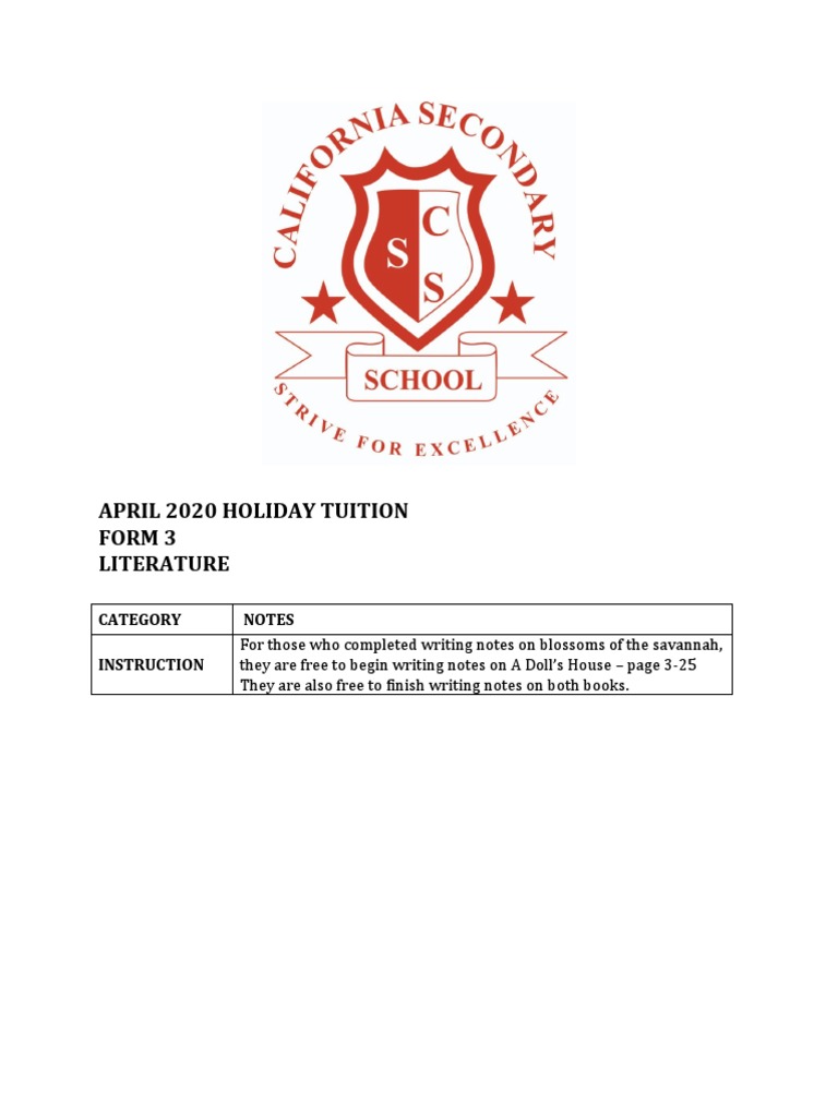 A Doll's House Study Guide Overview | PDF | A Doll's House
