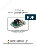 Generator Automatic Voltage Regulator Operation Manual