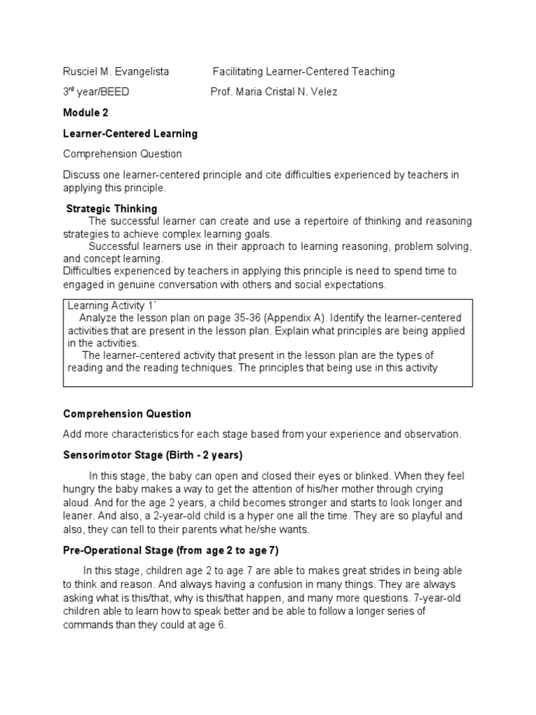 Module 2 Facilitating Pdf Teachers Lesson Plan