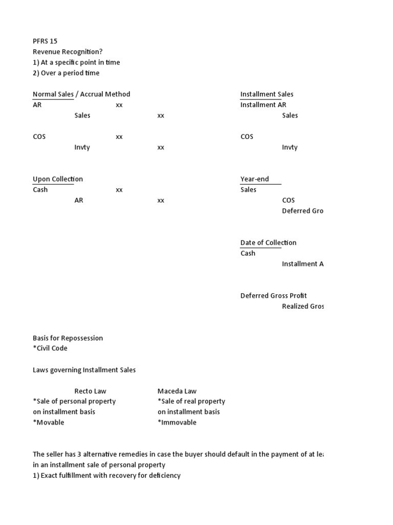 Installment Sales Work Book | PDF | Finance & Money Management