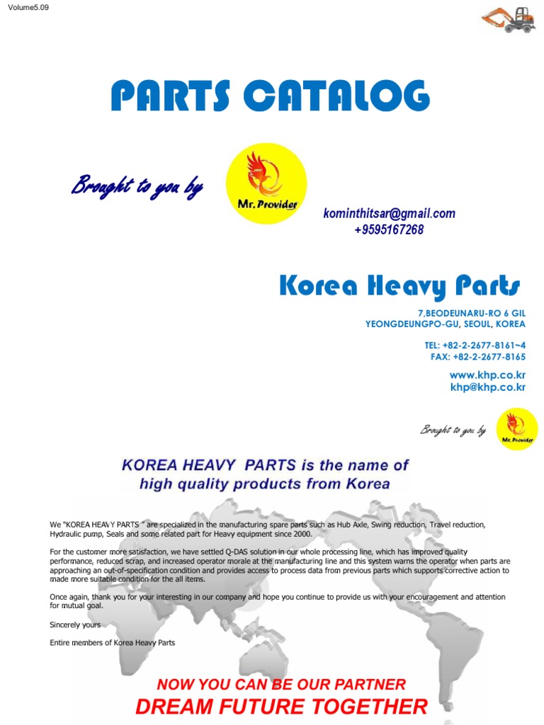 Korea Heavy Part Catalog | PDF | Gear | Axle