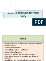 GeM Incident Management Policy