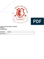 APRIL 2020 HOLIDAY TUITION FORM