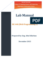 Lab Manual: ISC 440 (Web Programming 2)
