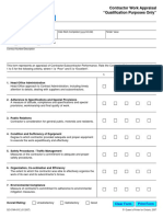 Contractor Work Appraisal "Qualification Purposes Only": Clear Form Print Form